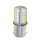 Foco Automotriz Bayoneta 1157 2 Filamentos 12 V de 48 LEDs 3014 Fijo/Intermitente  Patas Disparejas Blanco Frío (Copy)
