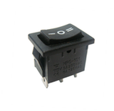 Switch Balancín 20A/125V 15A/250V 1 Polo, 2 Tiros, 3 Posiciones Enclave (ON-OFF-ON)  Rectangular Negro