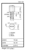 Transistor 2SK246 Mosfet Pequeña Señal CH-P 50 V 10 mA