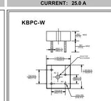 Puente de Diodos KBPC2508 25 A 800 V