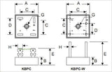 Puente de Diodos KBPC5010 50 A 1000 V