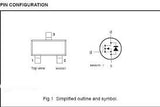 Transistor 2N7002 Mosfet Pequeña Señal CH-N 60 V 115 mA