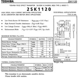 Transistor 2SK1120 Mosfet Potencia CH-N 1000 V 8 A