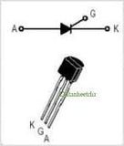 SCR 0.8 A 600 V TO92 MCR100-8