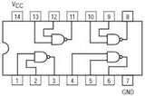 74LS37 TTL Cuatro Compuertas NAND con 2 Entradas