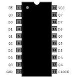 74LS377 TTL Flip-Flop Tipo D con 8 Entradas