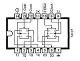 74LS107 = 733W00103 TTL Dual J-K Flip-Flop With Clear