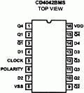 CD4042 CMOS Cuatro Compurtas D-Latch Diferenciales