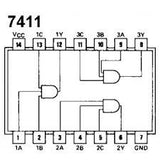 74LS11D TLL Triple Compuerta AND de 3 Entradas Positiva