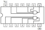 74LS40 TTL Compuertas NAND con 4 Entradas Buffer