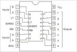 74LS247 TTL Manejador y Decodificador BCD a Siete Segmentos