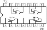 74LS86 TTL Cuatro Compuertas OR Exclusivas con 2 Entradas