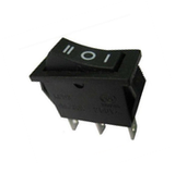 Switch Balancín 20A/125V 15A/250V 1 Polo, 2 Tiros, 3 Posiciones Momentáneo (ON-OFF-ON) Rectangular Negro SW-128