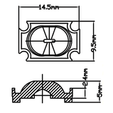 Aumento para LED de Potencia 60-120º BK-DB074