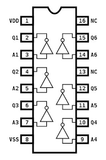 CD4543BE CMOS BCD de 7 Segmentos