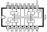 74LS379 TTL Cuatro Compuertas Flpi-Flop D 4-Bit con 2 Salidas en Cascada