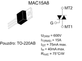 Triac 15 A 600 V TO220 MAC15A8G