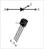 SCR 0.8 A 400 V TO92 MCR100-6