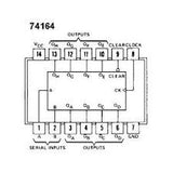 74LS164 TTL Registro de Corrimiento Salida en Paralelo y Entrada en Serial 8-Bit