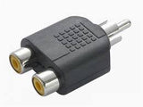 Adaptador "Y"  Plug RCA a 2 Jack RCA