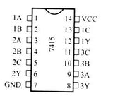 74LS15 TTL Compuerta AND de Tres Entradas