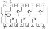 74LS366 TTL Buffer para Bus Invertido Seis Controladores 3 Salidas