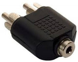 Adaptador  "Y" Jack 3.5 mm Estéreo a 2 Plug RCA