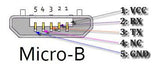 Conector USB Jack USB-B Micro 5 Pines para Chasis Ángulo Recto SMD