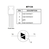 Triac 4 A 600 V TO220 BT134-600E