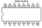 74LS379 TTL Cuatro Compuertas Flpi-Flop D 4-Bit con 2 Salidas en Cascada