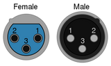 Adaptador Plug Cannon (XLR3) a Plug Cannon (XLR3)