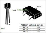 Transistor J108A JFET Pequeña Señal CH-N 25 V 30 mA 350 mW