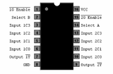 74LS353 TTL Multiplexor Doble de 4 Entradas con 3 Salidas C/U