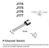 Transistor J175 JFET Pequeña Señal CH-P 30 V 60 mA