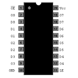 74LS373 TTL Ocho Compuertas de Seguro Transparente de 3 Salidas