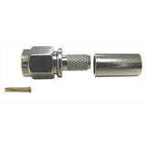 Conector SMA Plug para RG-58 Presión Plateado