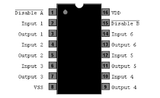 74LS367 TTL 6 Buffer de Línea 3 Estados