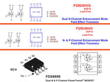 Transistor P2503NPG Mosfet Pequeña Señal  CH-N y CH-P 30 V 7 A