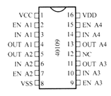 CD40109BE CMOS Schmitt de 4 Niveles