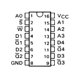 74S289 TTL Memoria de Acceso Aleatorio con Colector RAM Abierto 64-Bits 16 X 4