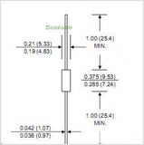 Diodo 1.5KE220CA TVS Bidireccional 185 V 4.6 A