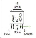 Transistor NTD50N03RG Mosfet  Pequeña Señal CH-N 25 V 45 A