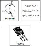 Transistor IRG4PC40U Mosfet IGBT Potencia CH-N 600 V 20 A