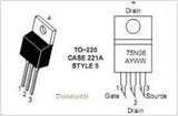 Transistor NTP75N06 Mosfet  TO220 CH-N 60 V 75 A