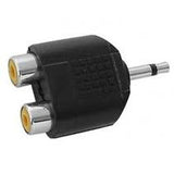 Adaptador "Y"  Plug 3.5 mm Mono a 2 Jack RCA