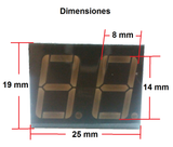 Display de 7 Segmentos Doble Cátodo Pines Horizontales GM2-5621CURG