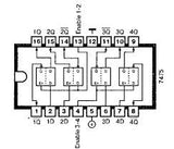 74LS75 TTL Latch Tipo D Biestable de 4-Bits