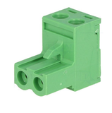 Terminal Block 2 Tornillos 1.1 cm x 1.5 cm x 1.7 cm Verde con Contraparte