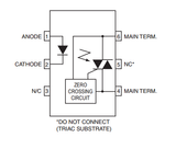 Optoacoplador MOC3043M Salida Triac Cruce 0