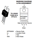 Transistor MTP3055E Mosfet TO220 CH-N 60 V 12 A